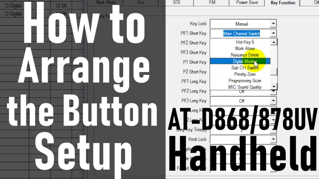 How-To Set up the programmable buttons on your AnyTone 868/878