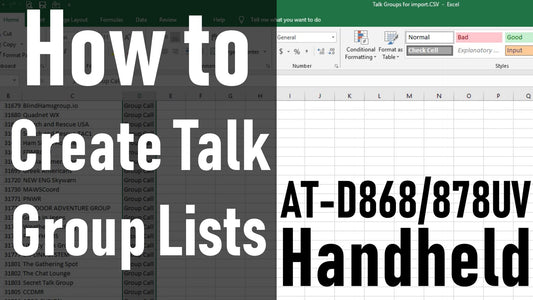How to Create Talk Group Lists 868/878