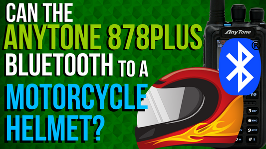 Can the AnyTone 878 PLUS Bluetooth connect to a motorcycle helmet?