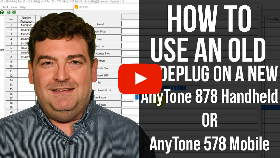 Want to learn how to use an old codeplug with your new AnyTone 878/578?