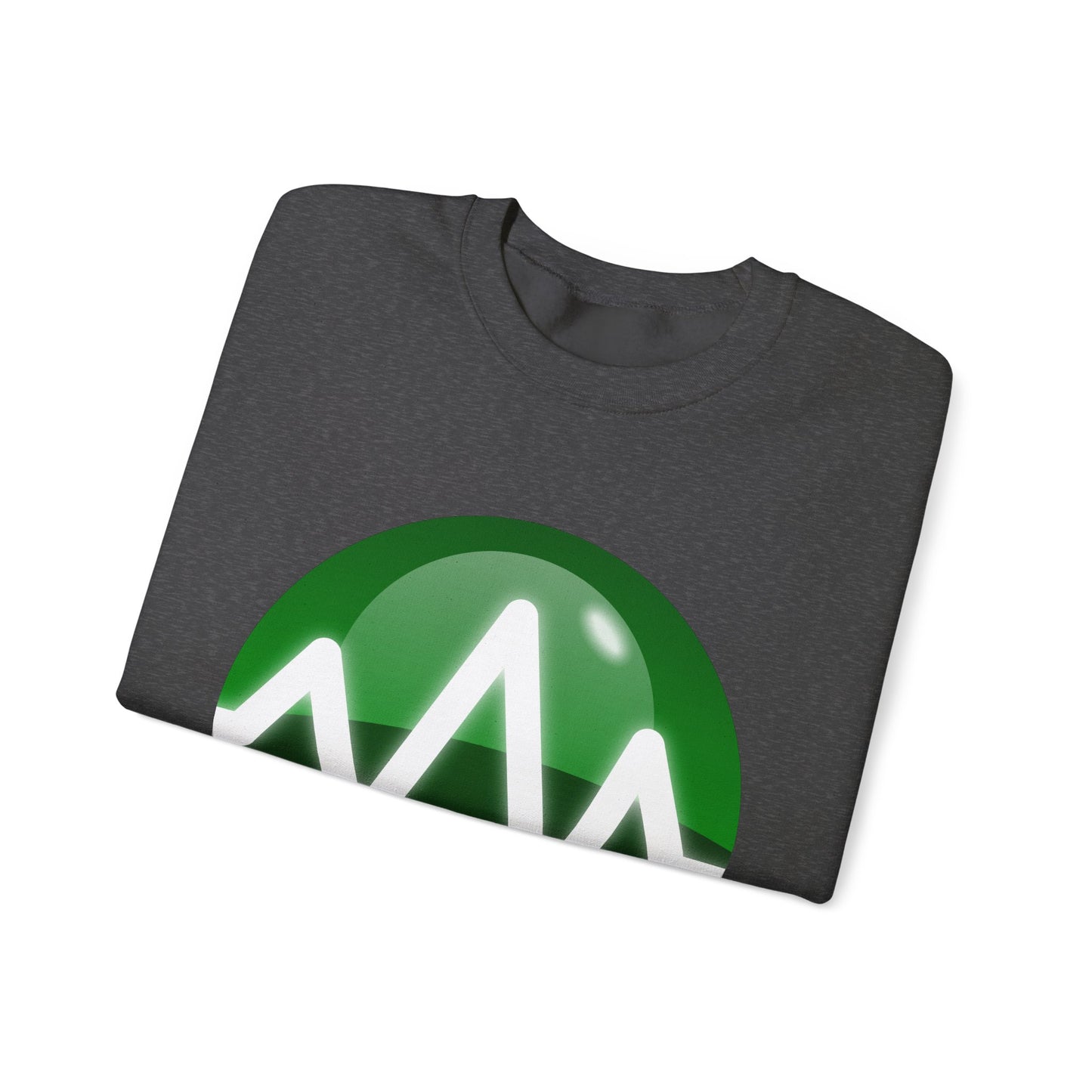 Unisex Heavy Blend Crewneck Sweatshirt - Green Wave Design | Comfortable & Stylish for Tech Lovers