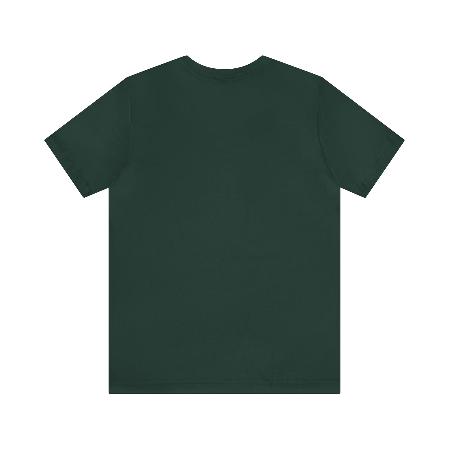 Back view of the Short Sleeve Tee - Small Logo in plain dark green, made from Airlume combed and ringspun cotton, against a white background.