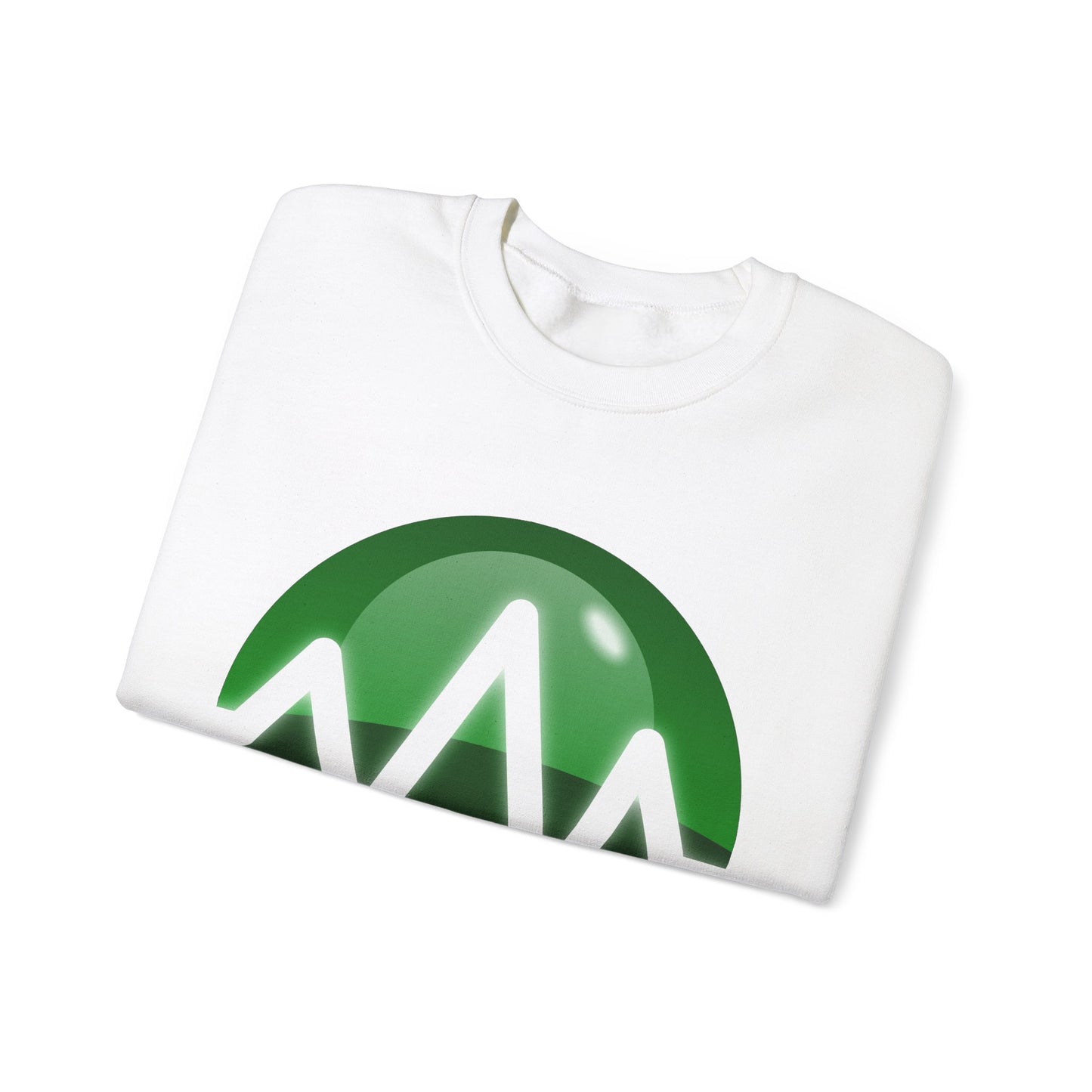 Unisex Heavy Blend Crewneck Sweatshirt - Green Wave Design | Comfortable & Stylish for Tech Lovers
