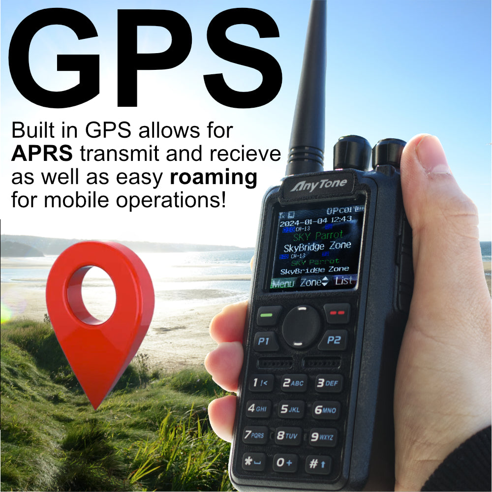 AnyTone 878 in Hand GPS