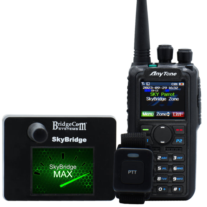 Plug and Play Package: AnyTone AT-D878UVII PLUS w/ SkyBridge Max Dual Band Digital Hotspot