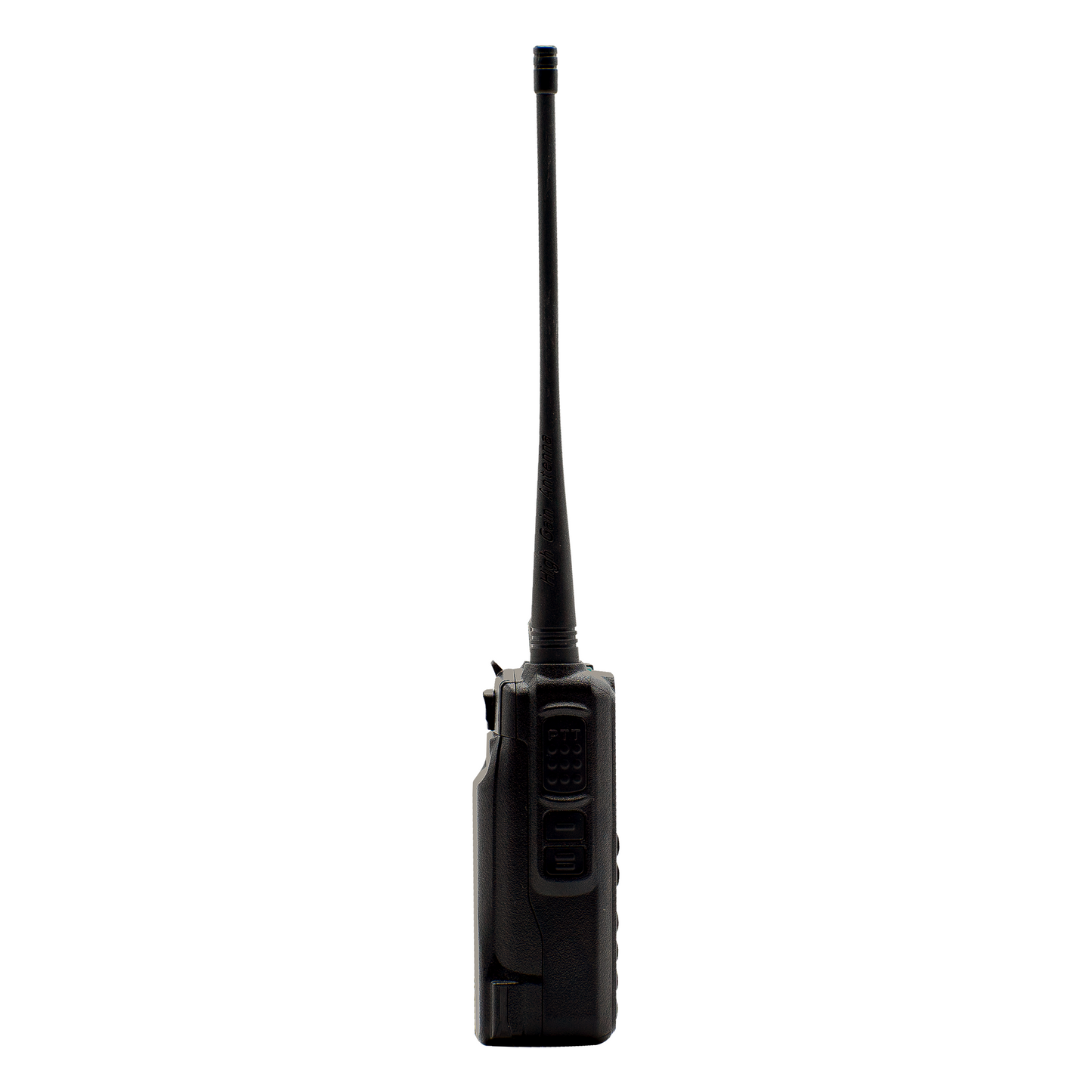 Shown against a plain white background, the AnyTone AT-D878UVII Plus with a complimentary $97 training course is a black dual band DMR/Analog handheld radio featuring a long antenna, multiple buttons, and a front display screen.