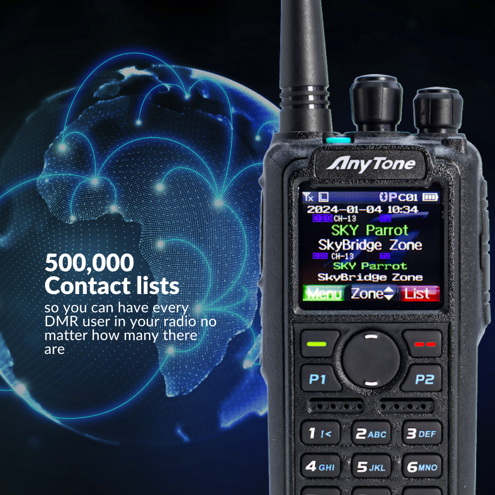 anytone 878 500,000 contact lists