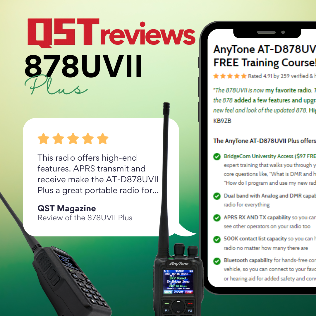 Check out VE2BQA's Review of the AT-D878UVII Plus in QST Magazine! 