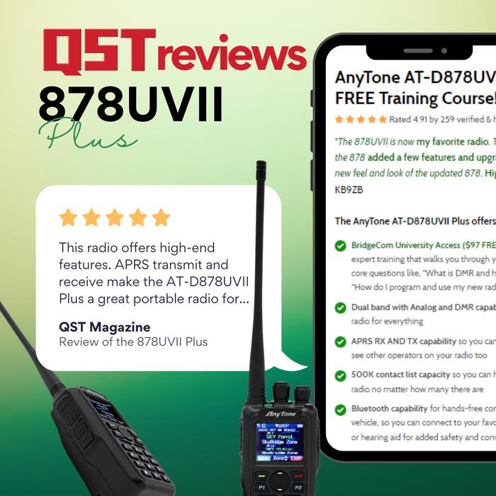 Check out VE2BQA's Review of the AT-D878UVII Plus in QST Magazine! "Quite Impressive"
