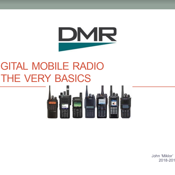 John 'Miklor' K3NXU DMR "The Very Basics" Guide