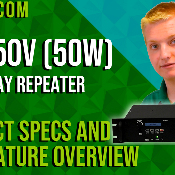 BridgeCom BCR-50V VHF (50W) 2-Way Repeater Product Specs and Key Feature Overview