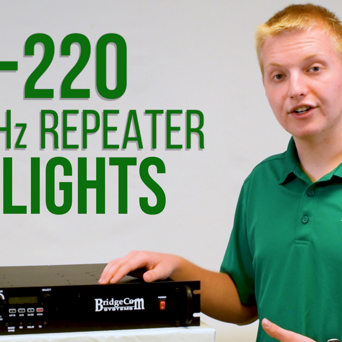 BridgeCom 220MHz BCR-220 (30W) 2-Way Repeater Product Specs and Key Feature Overview