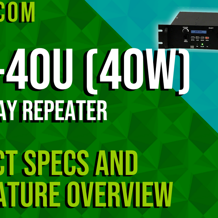 BridgeCom BCR-40U UHF (40W) 2-Way Repeater Product Specs and Key Feature Overview