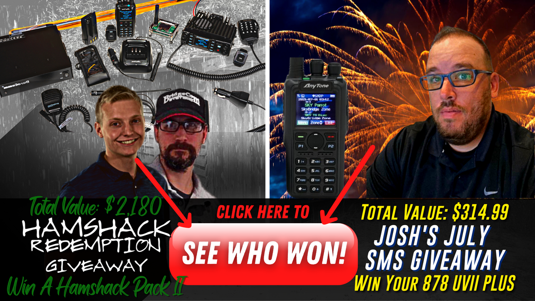 July Produced Some Big WINNERS! Here are our Hamshack Redemption, and Josh's July Giveaway Winners