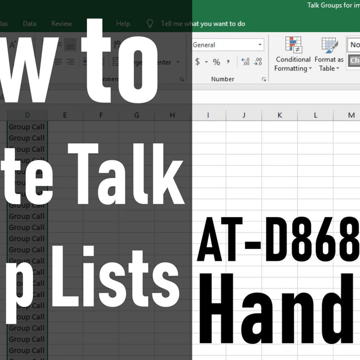 How to Create Talk Group Lists 868/878