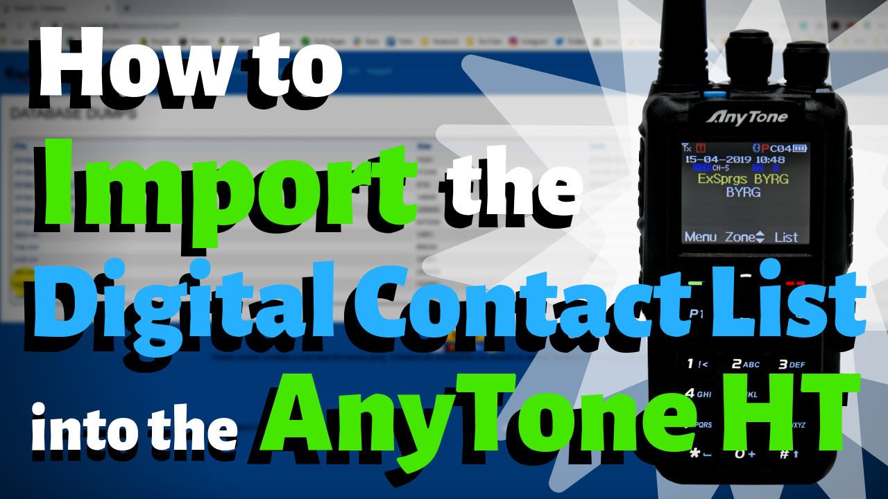 How To Import the Digital Contact List