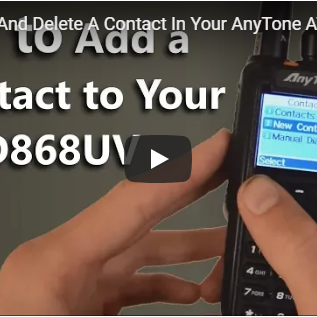 How to Add and Delete a Contact in your AnyTone AT-D868UV