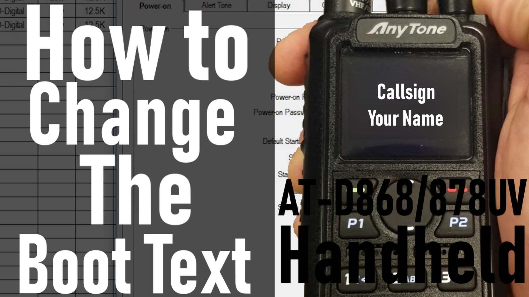 How to change the Boot Text on your AnyTone 868/878