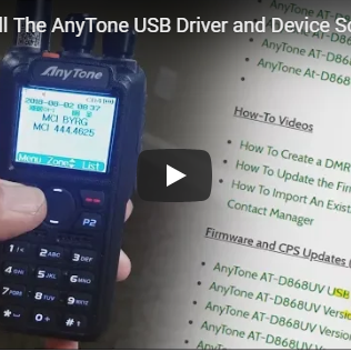How to Install the AnyTone USB Driver and Device Software