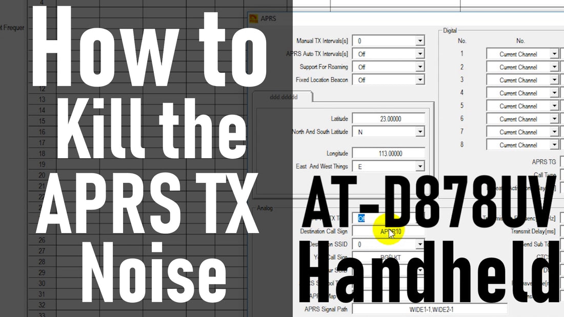 How to Kill the APRS TX Noise on the AT-D878UV