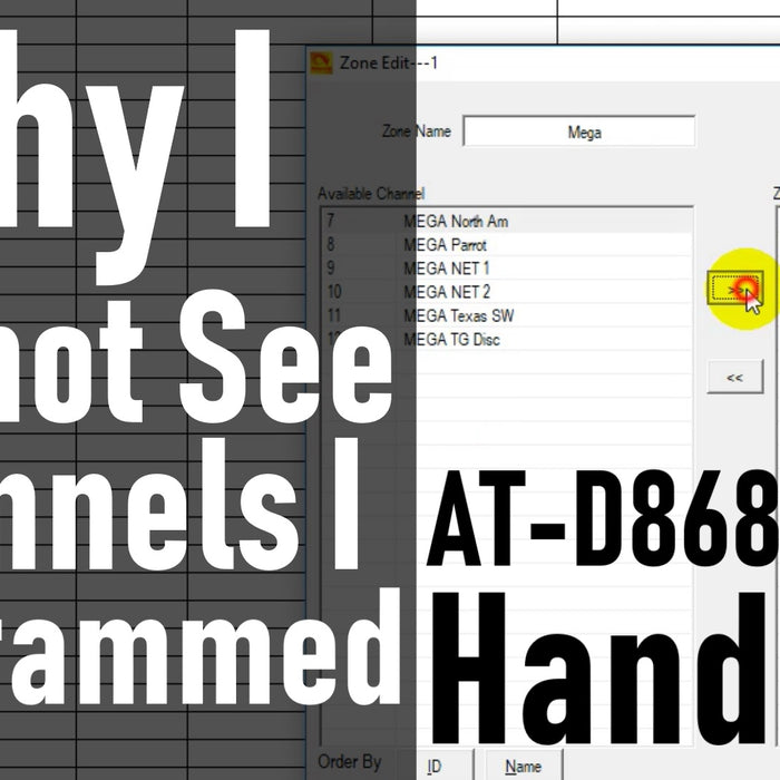 Why I Cannot See Channels I Programmed 868/878