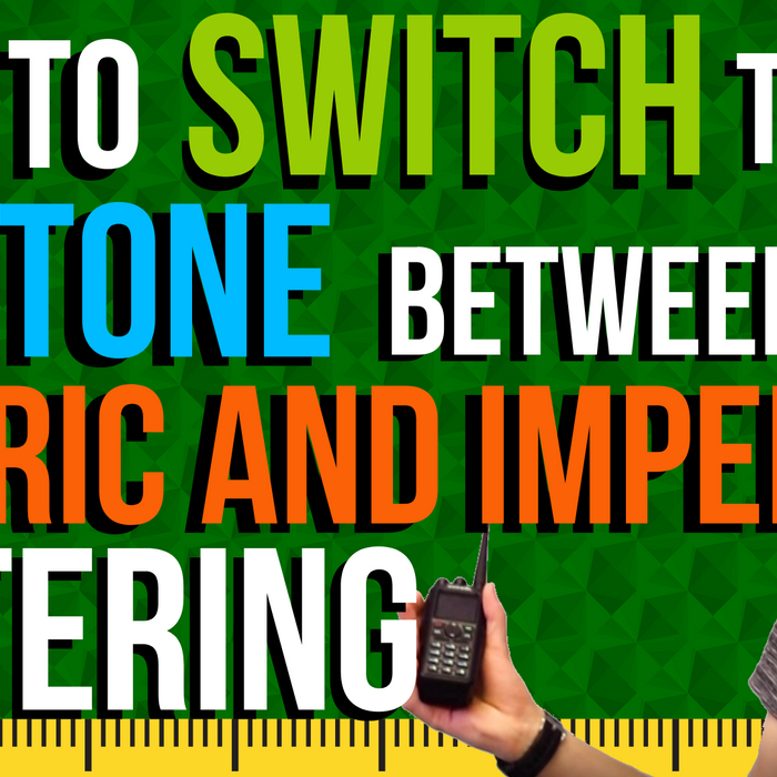 How to switch the AnyTone between metric and imperial metering