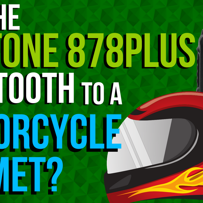 Can the AnyTone 878 PLUS Bluetooth connect to a motorcycle helmet?