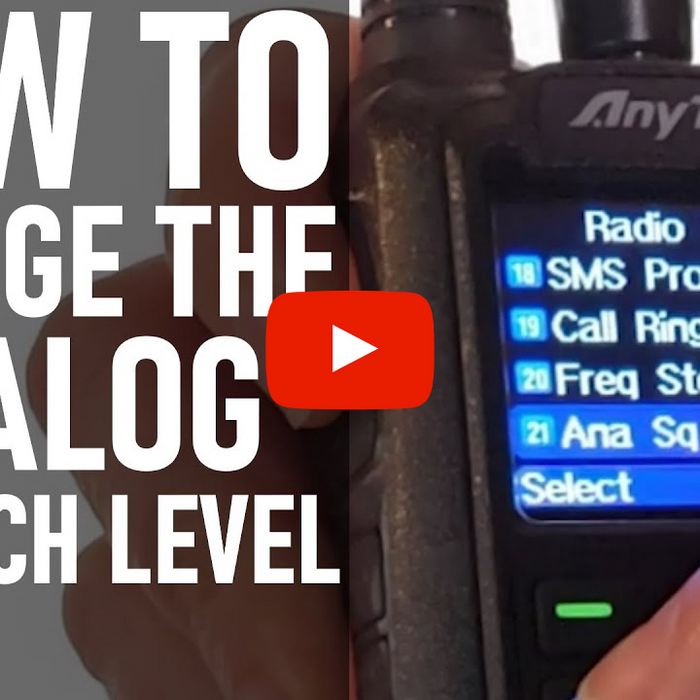 How to Change the Analog Squelch Level on the Front Panel of Your AnyTone HT