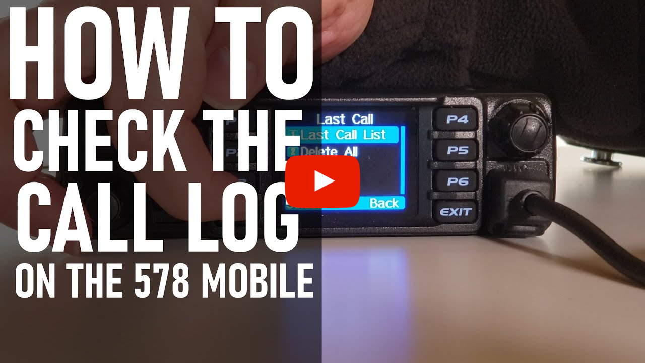 How to Check Your Call Log on Once you get Back to Your 578 Mobile Radio
