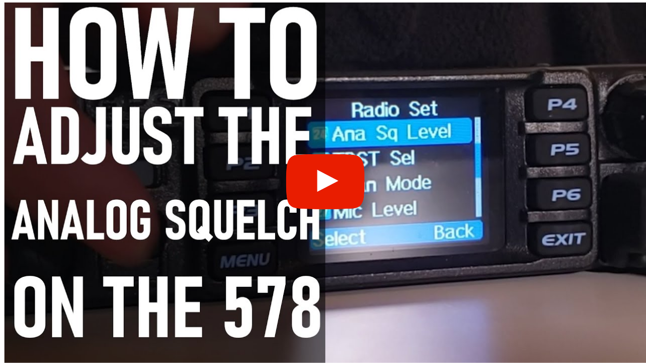 How to adjust the 578 Mobile Analog Squelch