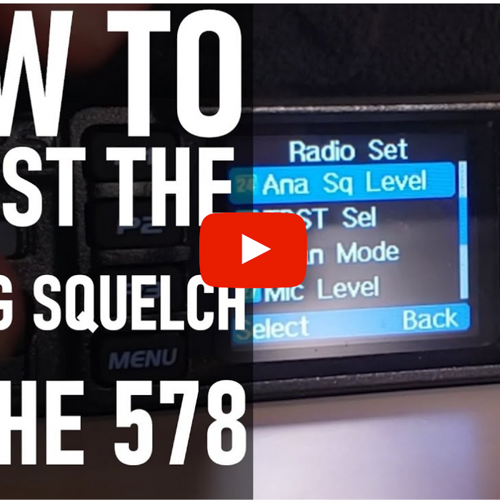 How to adjust the 578 Mobile Analog Squelch