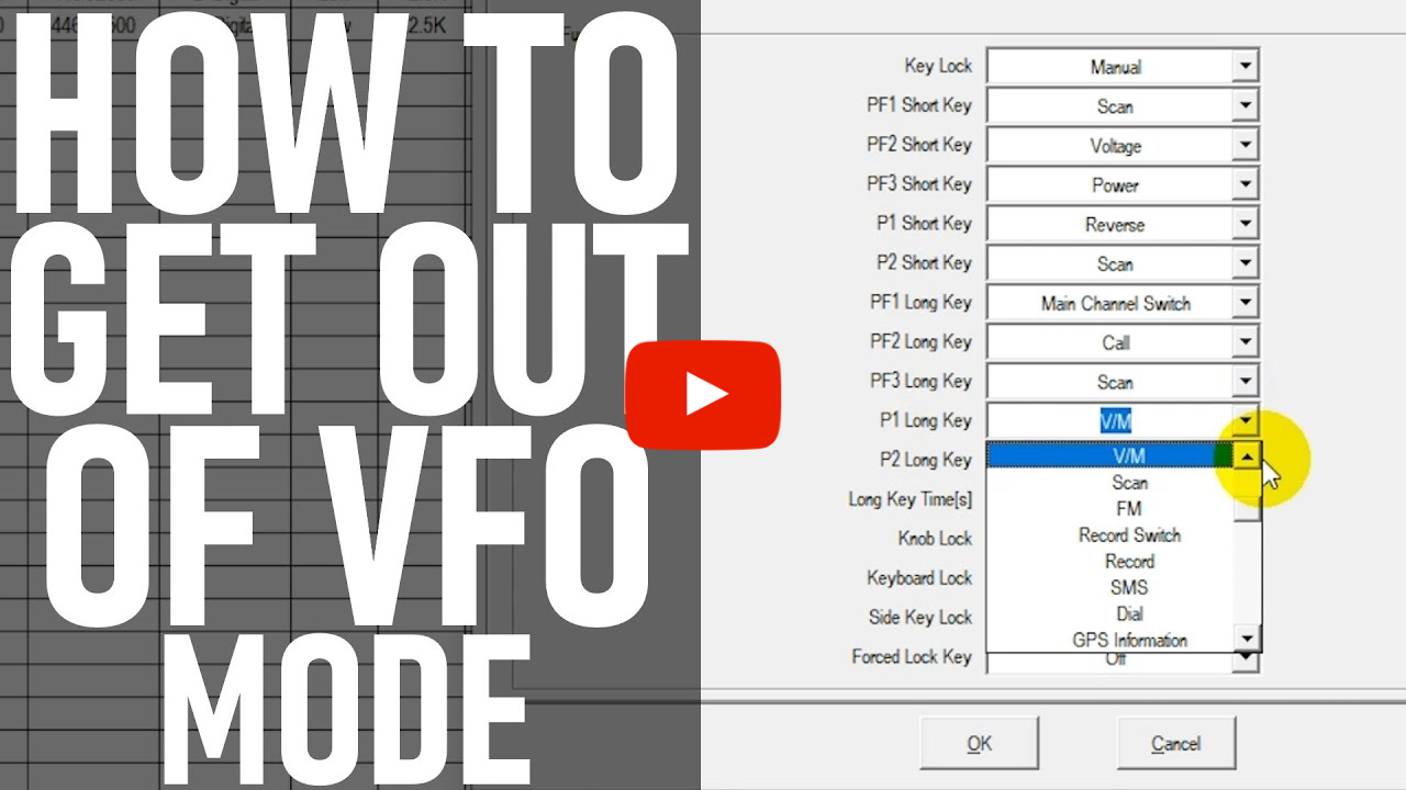 How to get out of VFO Mode