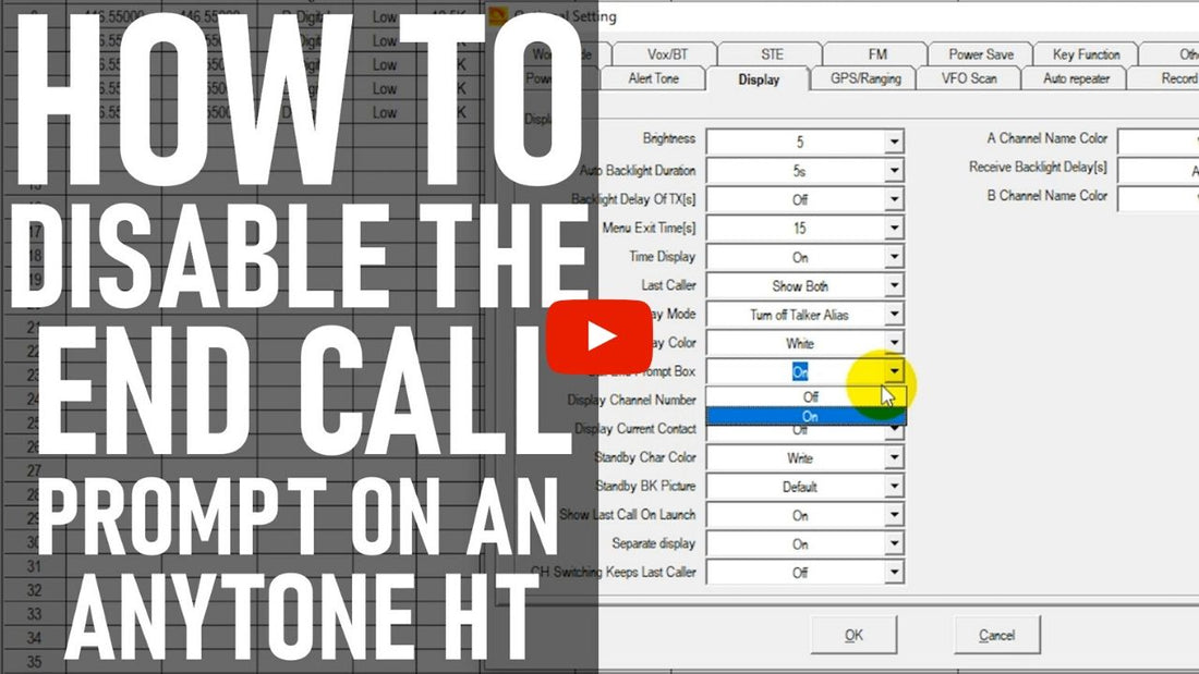 How to Disable the End Call Prompt on an AnyTone Handheld