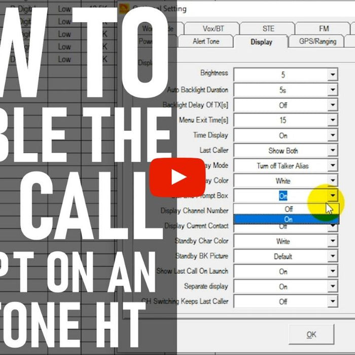 How to Disable the End Call Prompt on an AnyTone Handheld