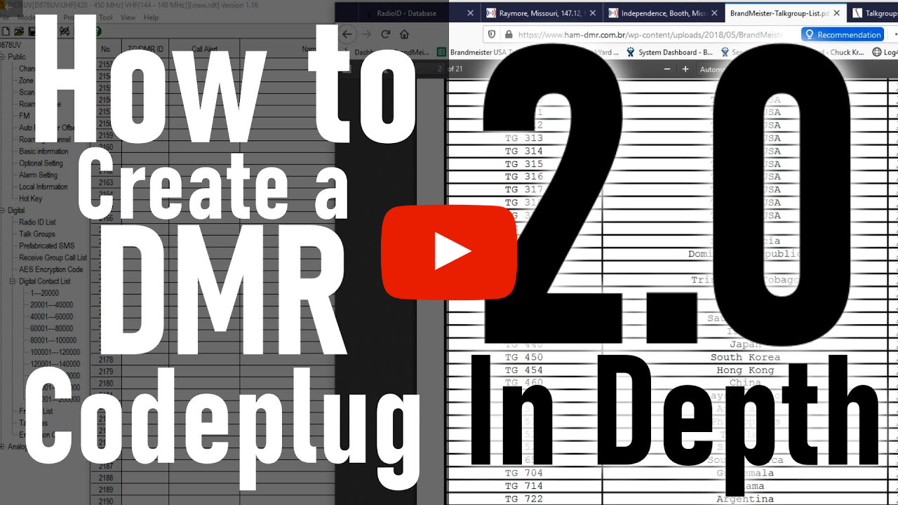 How to Create a DMR Codeplug 2020