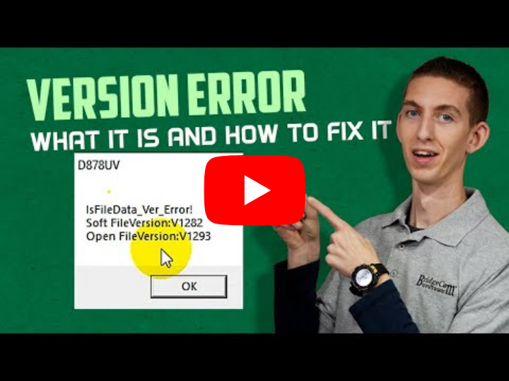 Version Error Fix Version Error on Codeplug: Troubleshooting Guide – BridgeCom Systems