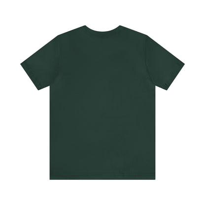 Back view of the Short Sleeve Tee - Small Logo in plain dark green, made from Airlume combed and ringspun cotton, against a white background.