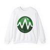 Unisex Heavy Blend Crewneck Sweatshirt - Green Wave Design | Comfortable & Stylish for Tech Lovers