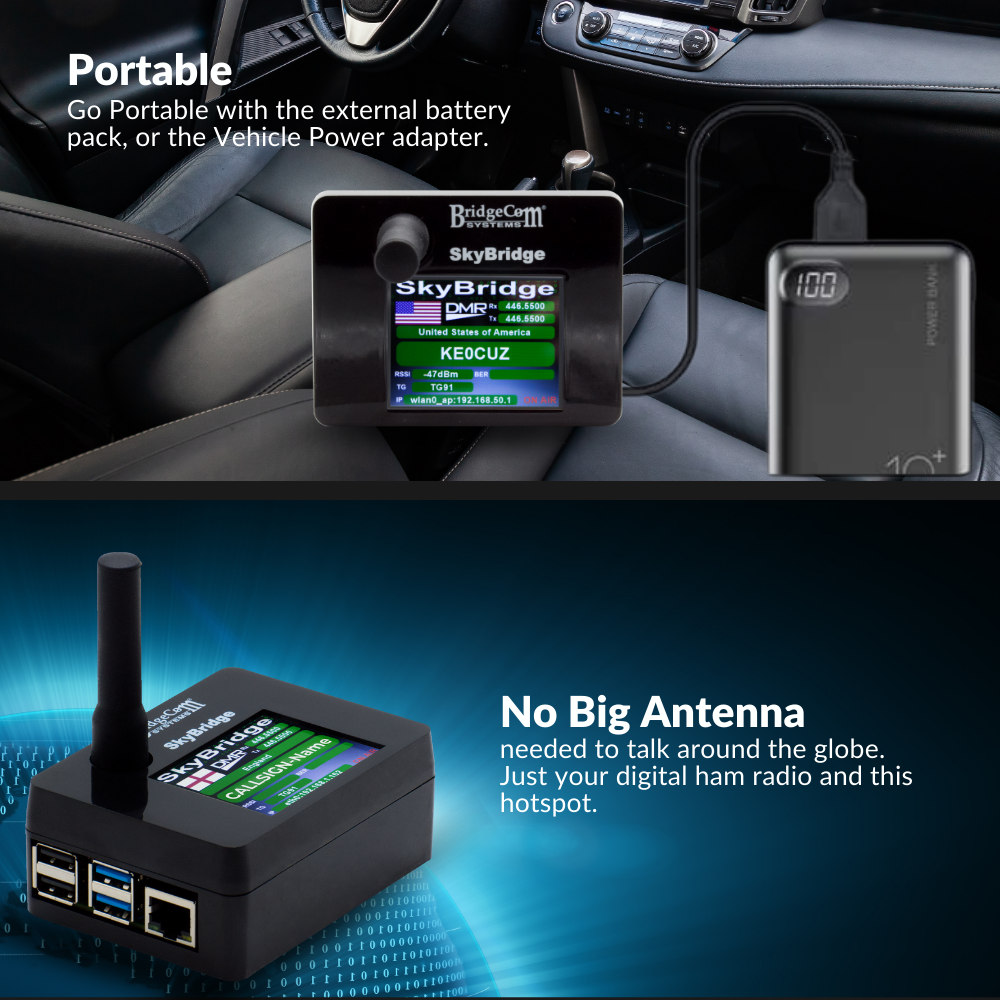 Portable and no big antenna 