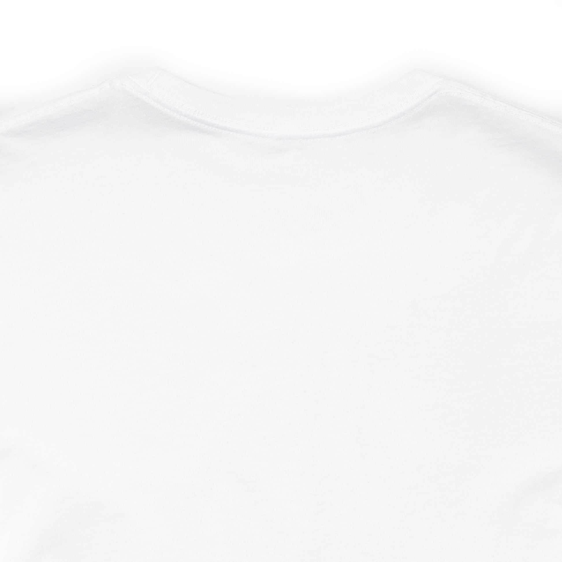 A plain, white Unisex Short Sleeve BridgeCom Tee - Alternate Logo is displayed. The shirt features a simple crew neck design and appears to be made of soft, lightweight Airlume cotton. The image shows the t-shirt laid flat, with no visible patterns or designs.
