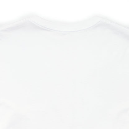 Back view of the Short Sleeve Tee - Small Logo, featuring a crew neckline, displayed on a white background. This plain white T-shirt is simple in design with no visible prints or patterns, epitomizing the essence of clear communication.