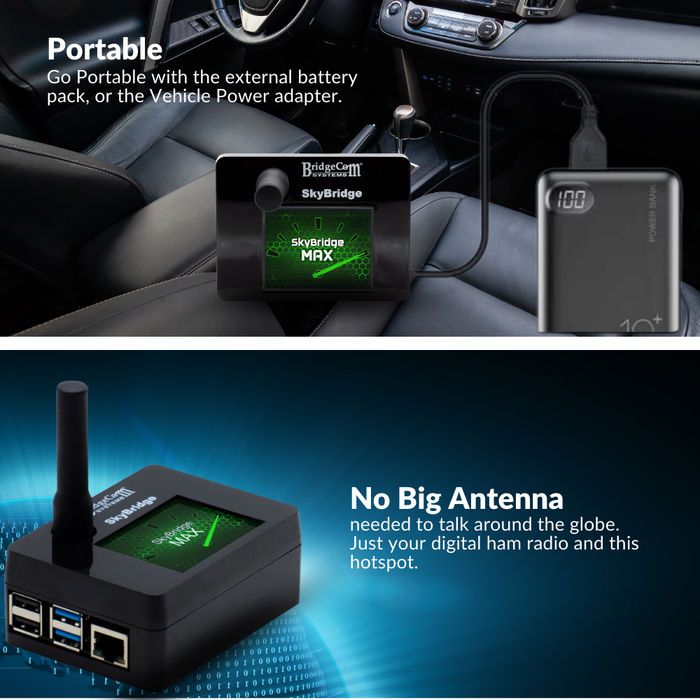 Portable and No big Antenna for skybridge 