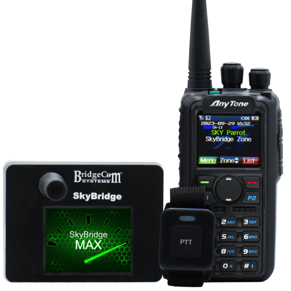 Plug and Play Premium Package: AnyTone AT-D878UVII PLUS w/ SkyBridge Max Dual Band Digital Hotspot