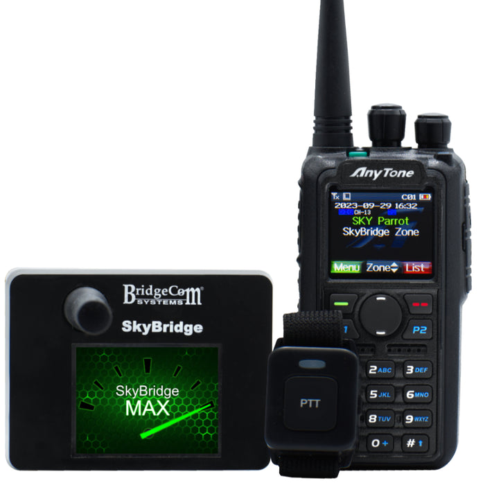 venlige hund grinende Plug and Play Premium Package: AnyTone 878UVII PLUS w/ SkyBridge MAX D —  BridgeCom Systems