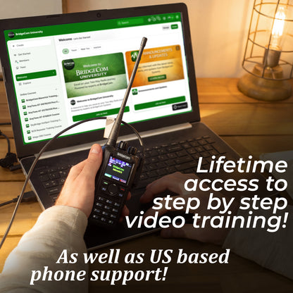 BC Maverick user using the included BridgeCom University to learn how to use all the features on the radio.  They also have access to phone support whenever needed