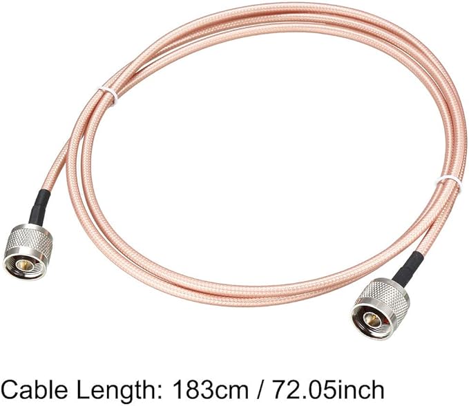 6' RG-142 N-to-N Male RF jumper cable