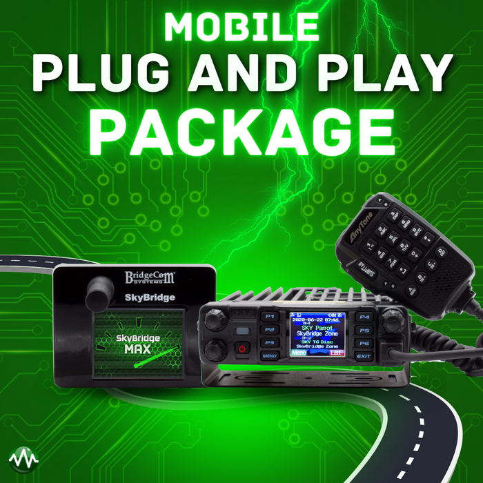 Mobile Plug and Play Package: AnyTone AT-D578UVIII PLUS Mobile Radio w/ SkyBridge Max Dual-Band Digital Hotspot