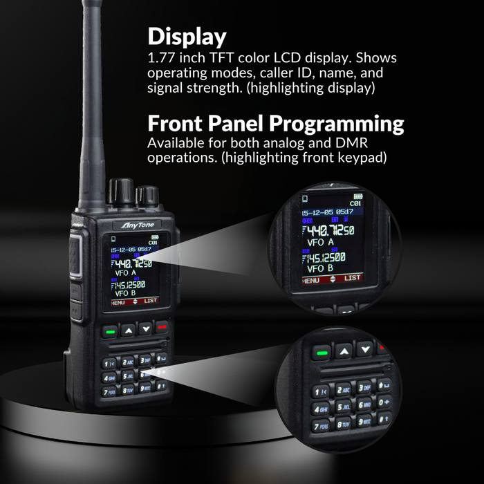 Display and front panel programming D168 