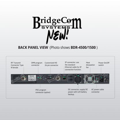 BDR Repeater rear panel 