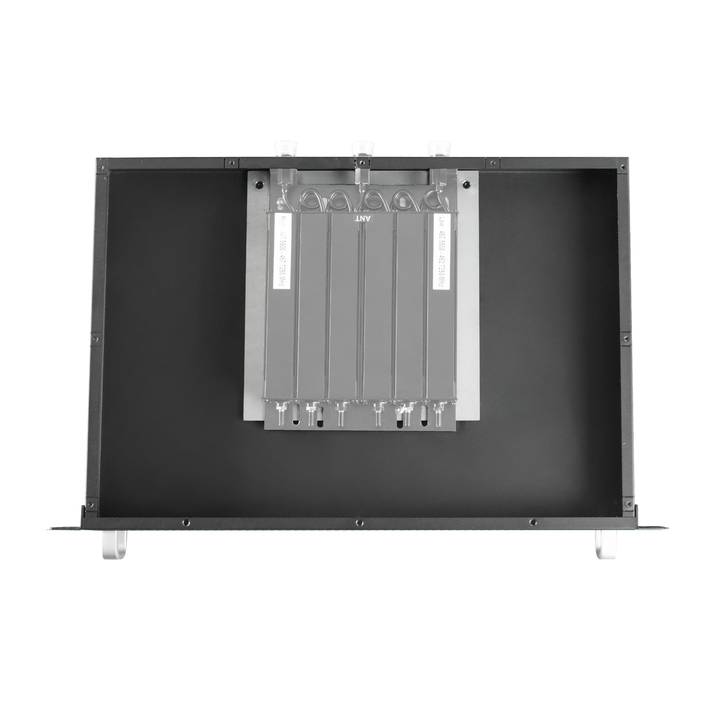 BCD chassis top view with top removed showing how duplexer will look inside